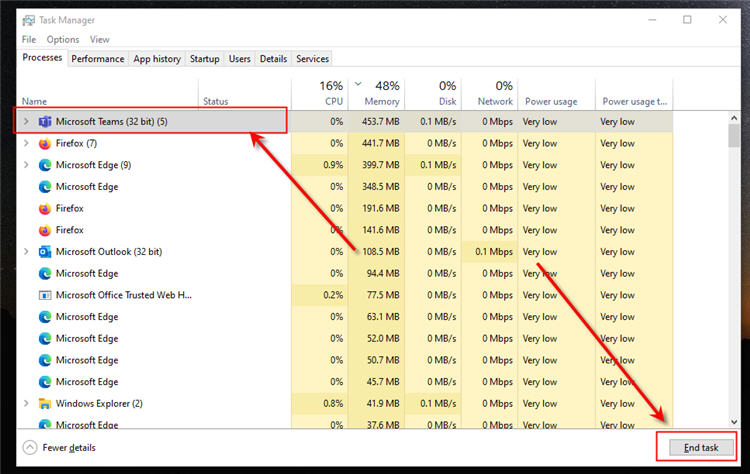Force-Quit An Application In Windows 10 From The Task Manager