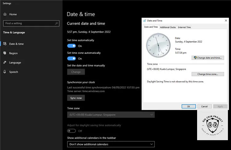 Windows 10 Date and Time
