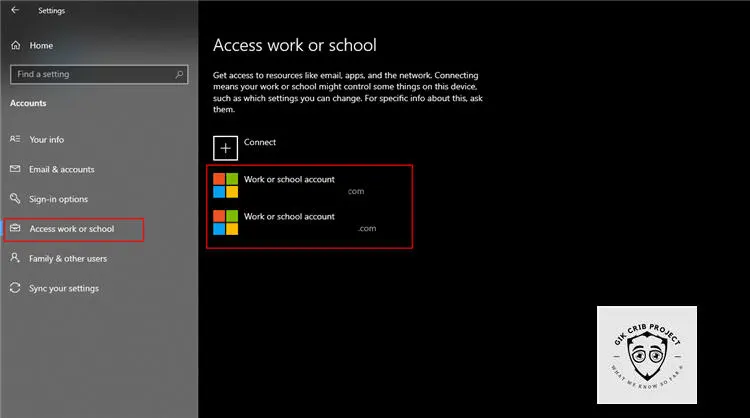 Windows Accounts - Access Work or School